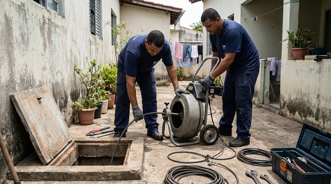 Desentupimento de Coluna Sanitária em Recife‑PE