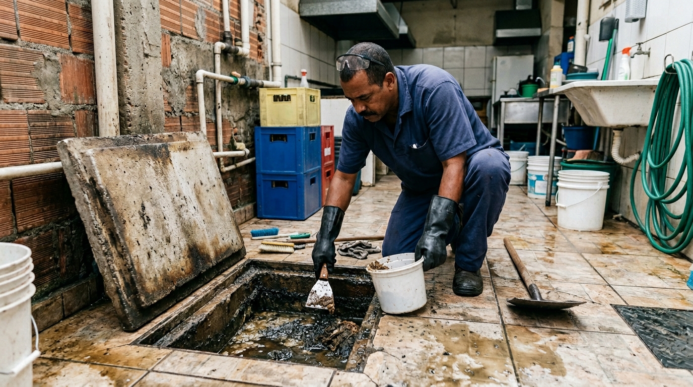Esvaziamento de Caixa de Gordura em Recife‑PE