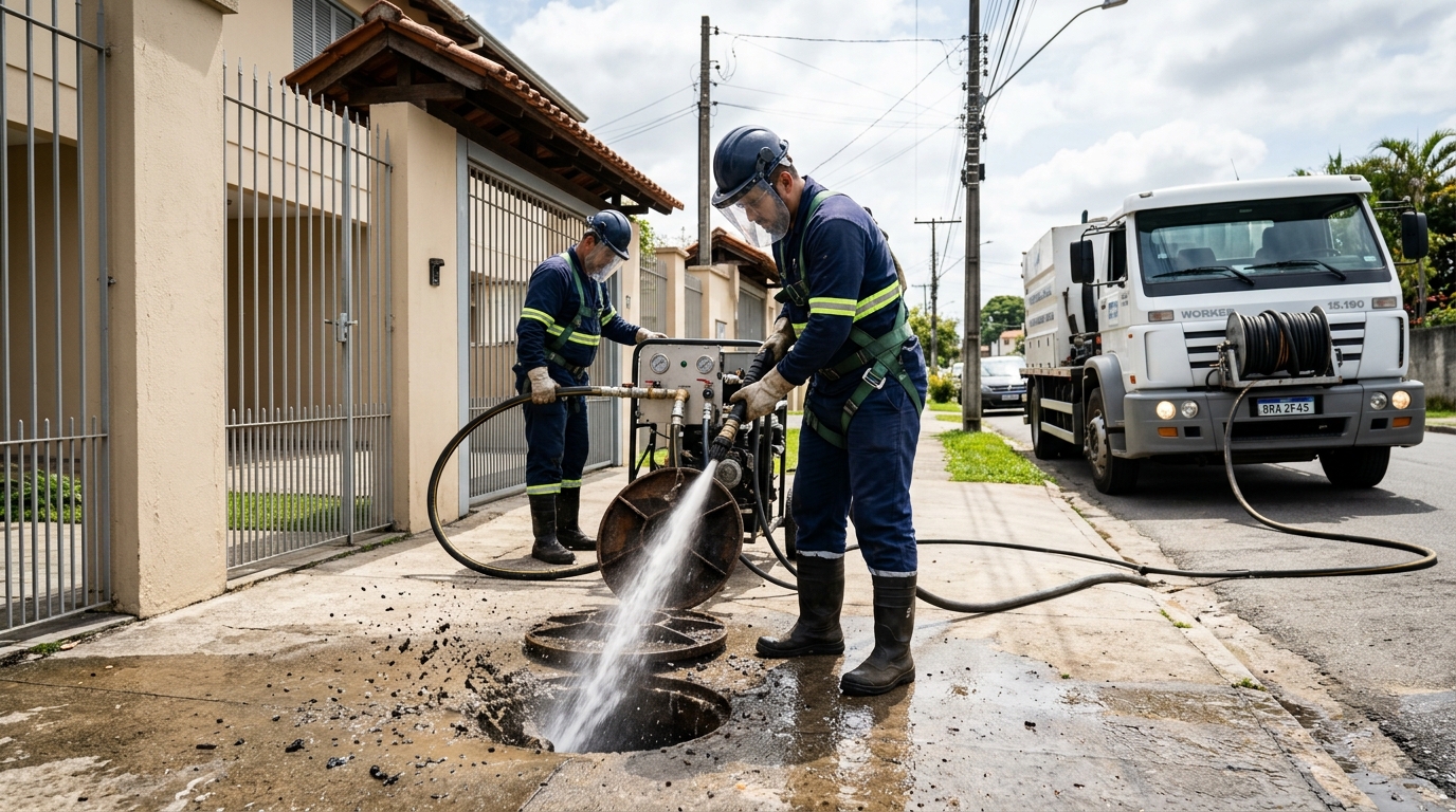 Limpeza de Tubulação com Hidrojato em Recife‑PE